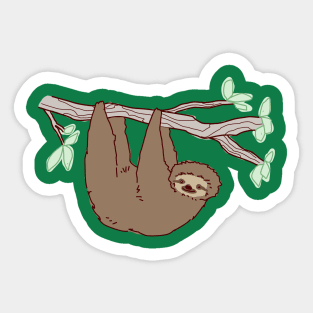 Sloth Climbing a Tree Branch Sticker